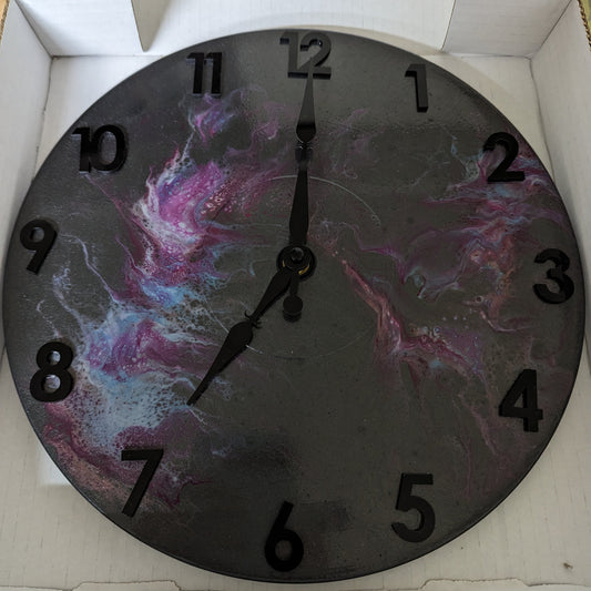 Black w/Purple Clock