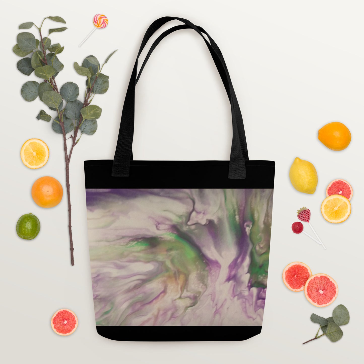 Tote Bag - Green/Purple