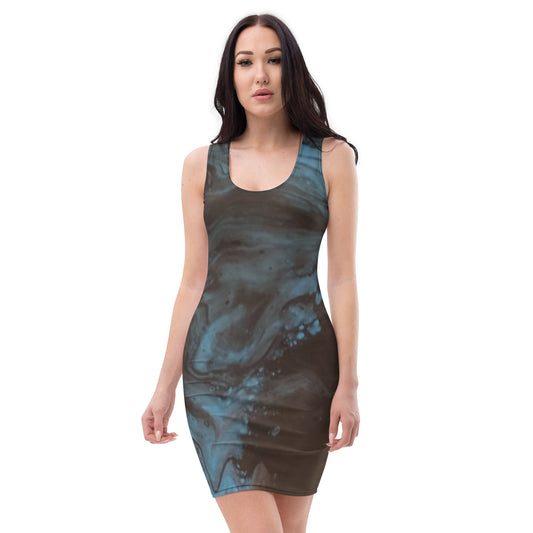 Bodycon Dress - Black/Blue